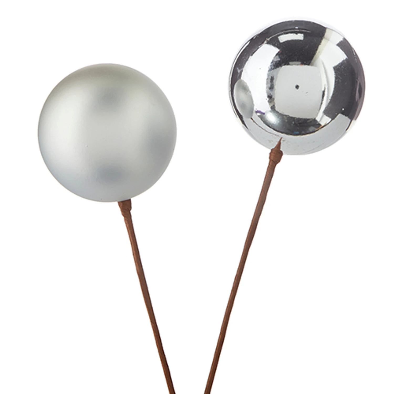 Raz 12" Set of 2 Red, Gold, Silver or Green Ball Ornament Christmas Tree Pick Raz 12" Set Of 2 Red, Gold, Silver Or Green Ball Ornament Christmas Tree Pick -The Jolly Christmas Shop F4202559 55227.1650483961