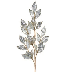 Raz 29" Champagne Or Silver Glittered Leaf Christmas Tree Spray -The Jolly Christmas Shop F4206888 06791.1650890012