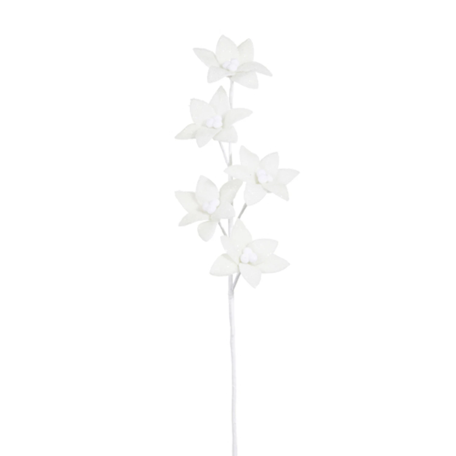 Raz 25" White Felt Poinsettia Christmas Tree Spray F4306768 Raz 25" White Felt Poinsettia Christmas Tree Spray F4306768 -The Jolly Christmas Shop F4306768 08298.1686750021