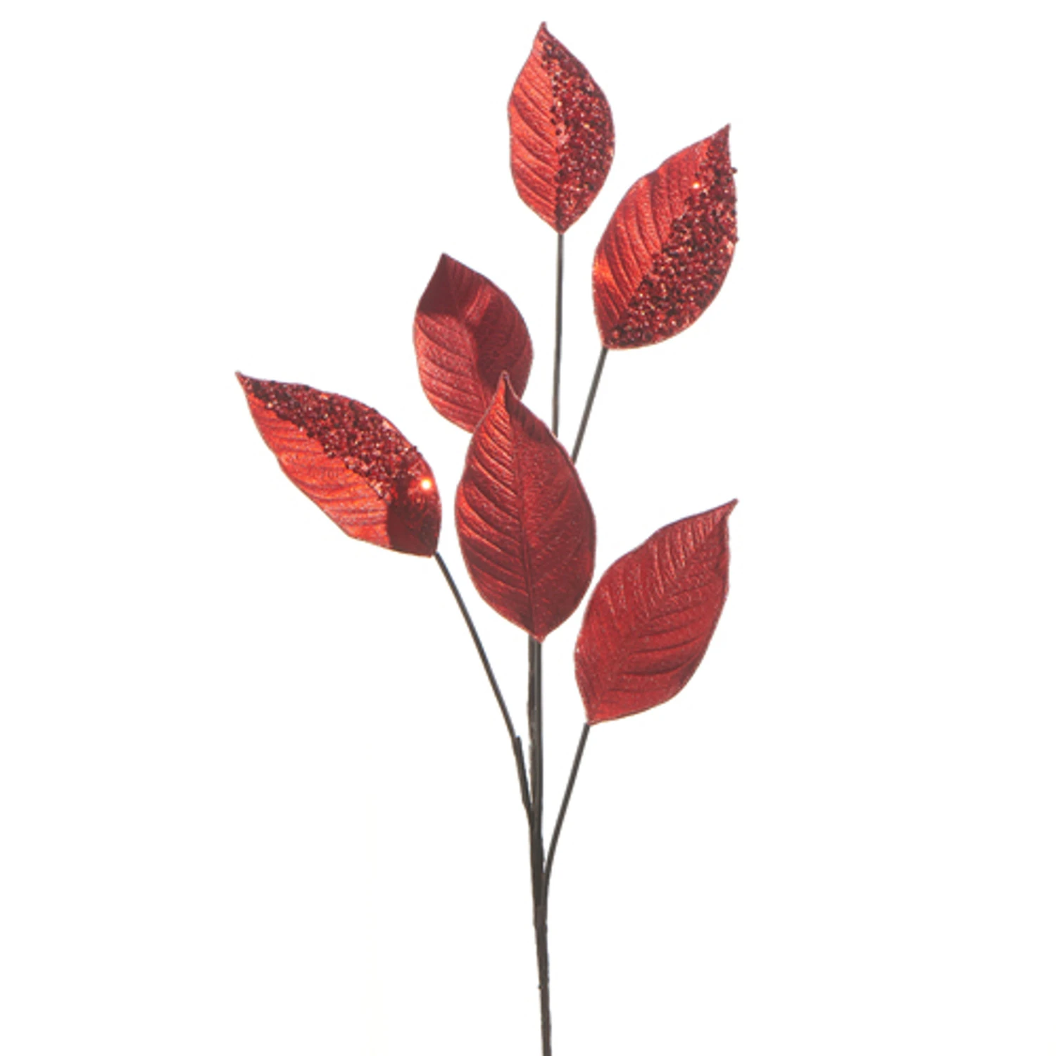 Raz 33.5" Red Beaded Leaf Christmas Tree Spray F4322788 Raz 33.5" Red Beaded Leaf Christmas Tree Spray F4322788 -The Jolly Christmas Shop F4322788 1 40004.1686148837