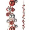 Raz 4' Red And Silver Ball Garland G4316249
