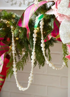 Raz 6' Pearl Christmas Tree Garland G4320040