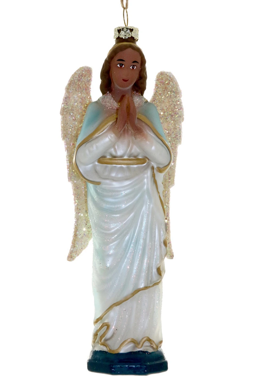Cody Foster 7.25" Heirloom Angel African American Glass Christmas Ornament GO-6447 Cody Foster 7.25" Heirloom Angel African American Glass Christmas Ornament GO-6447 -The Jolly Christmas Shop GO 6447 1 95984.1691697494
