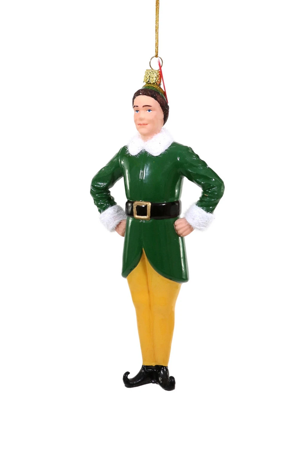 Cody Foster 7" Santa's Helper Buddy The Elf Glass Christmas Ornament GO-8728-S Cody Foster 7" Santa's Helper Buddy The Elf Glass Christmas Ornament GO-8728-S -The Jolly Christmas Shop GO 8728 S 1 47892.1691418101