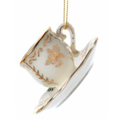 Kurt Adler 3" White And Gold Teacup Porcelain Christmas Ornament J7487 2 Kurt Adler 3" White And Gold Teacup Porcelain Christmas Ornament J7487 -The Jolly Christmas Shop J7487b 04190.1653410211