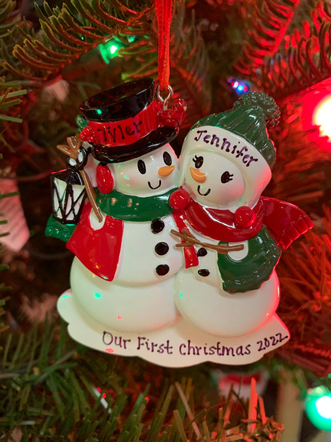 Snowman Family of 2 Personalized Christmas Ornament OR2255-2 Snowman Family Of 2 Personalized Christmas Ornament OR2255-2 -The Jolly Christmas Shop OR2255 2 25826.1664993212