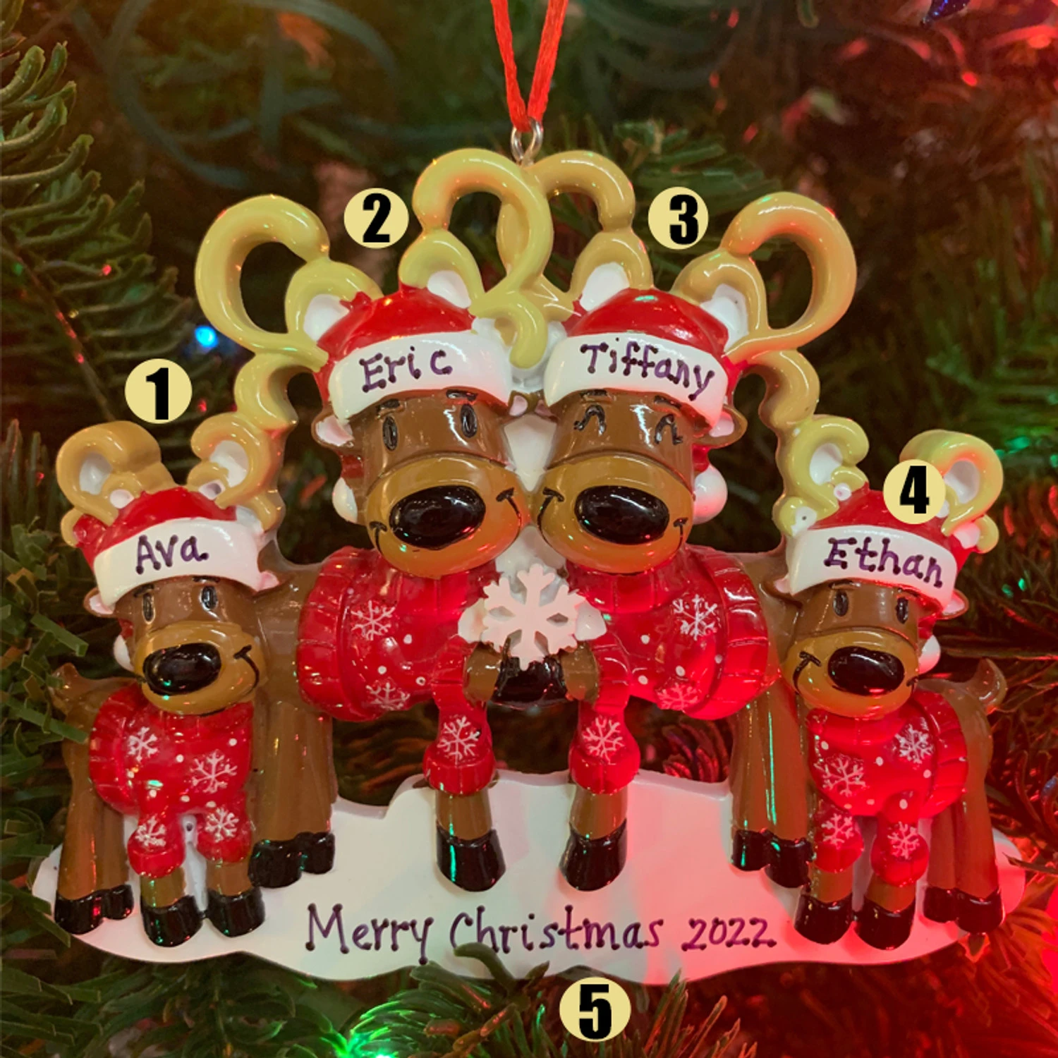 Reindeer Family of 4 Personalized Christmas Ornament OR2256-4 Reindeer Family Of 4 Personalized Christmas Ornament OR2256-4 -The Jolly Christmas Shop OR2256 4 EDIT 51381.1665068682
