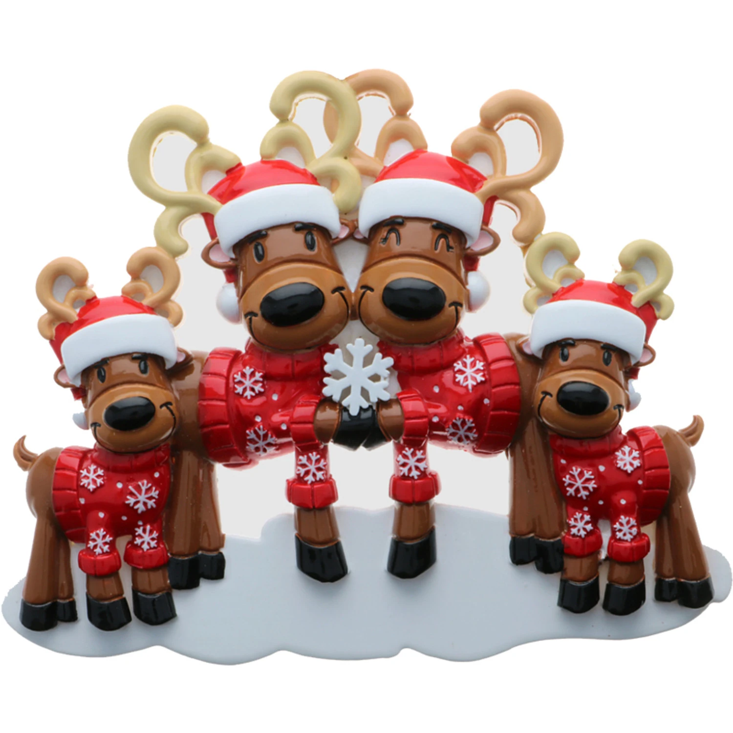 Reindeer Family of 4 Personalized Christmas Ornament OR2256-4 Reindeer Family Of 4 Personalized Christmas Ornament OR2256-4 -The Jolly Christmas Shop OR2256 4 47340.1654004010