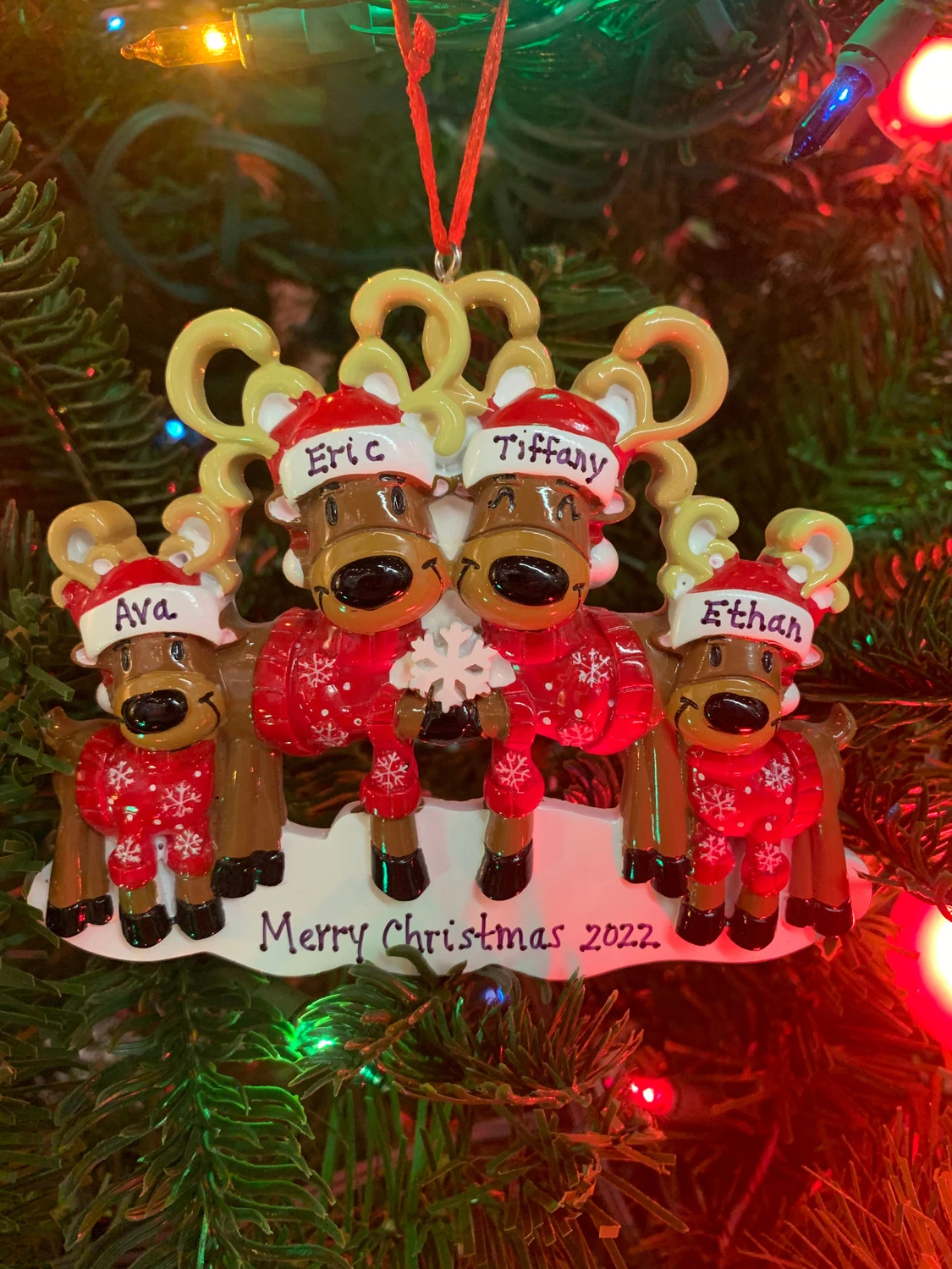 Reindeer Family of 4 Personalized Christmas Ornament OR2256-4 Reindeer Family Of 4 Personalized Christmas Ornament OR2256-4 -The Jolly Christmas Shop OR2256 4 55642.1666290761