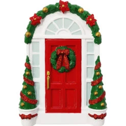 Red Door With Wreath Personalized Christmas Ornament OR2297 2 Red Door With Wreath Personalized Christmas Ornament OR2297 -The Jolly Christmas Shop OR2297 36881.1653593270