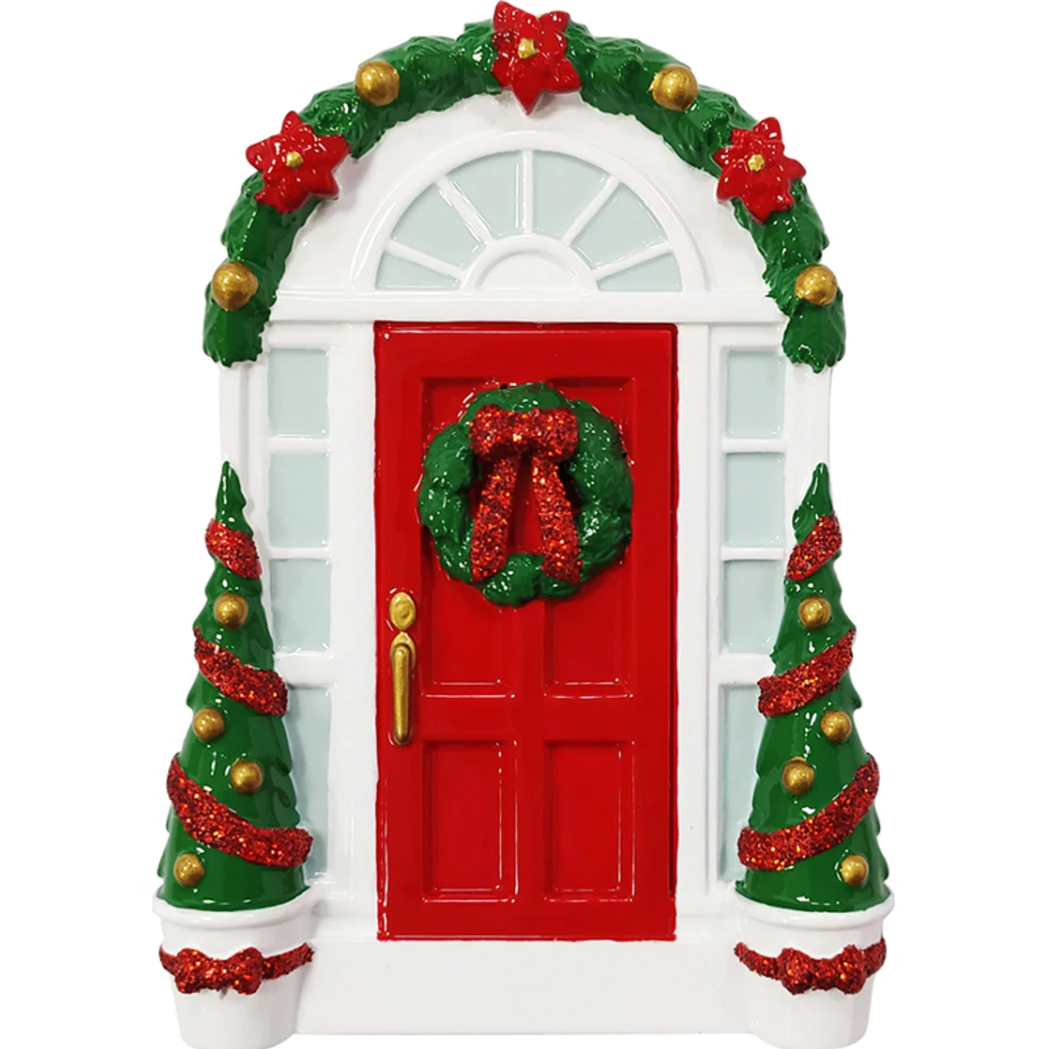 Red Door with Wreath Personalized Christmas Ornament OR2297 Red Door With Wreath Personalized Christmas Ornament OR2297 -The Jolly Christmas Shop OR2297 36881.1653593270