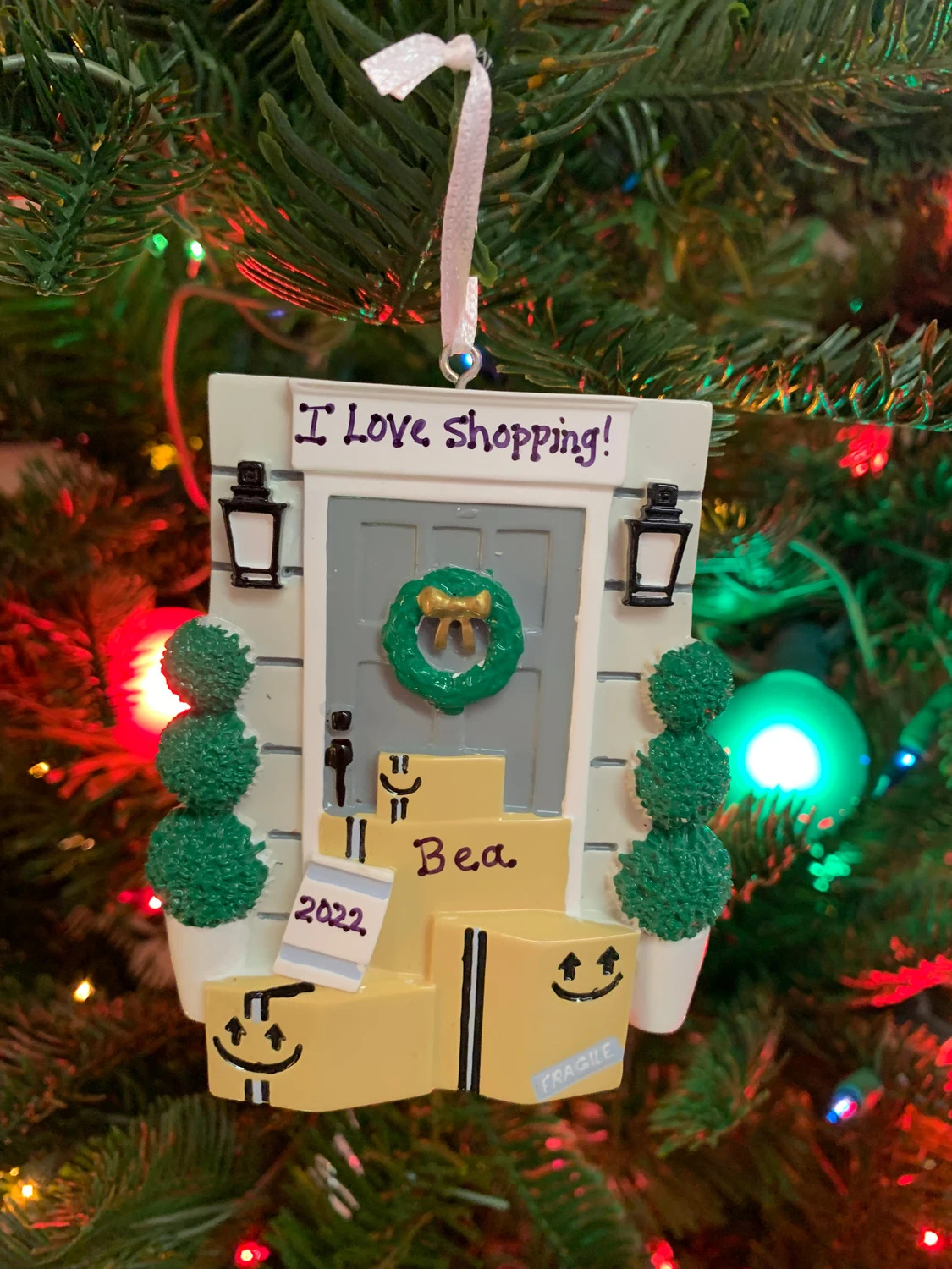 Door with Wreath and Packages Personalized Christmas Ornament OR2299 Door With Wreath And Packages Personalized Christmas Ornament OR2299 -The Jolly Christmas Shop OR2299 98196.1665070276