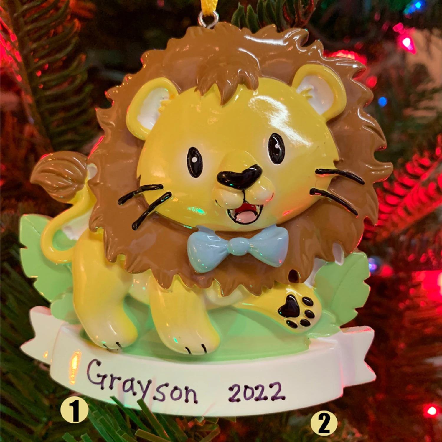 Boy Lion Cub Personalized Christmas Ornament OR2362-M Boy Lion Cub Personalized Christmas Ornament OR2362-M -The Jolly Christmas Shop OR2362 M EDIT 70722.1665072172
