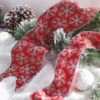 Raz 4" Red Snowflake Wired Christmas Ribbon R4127756