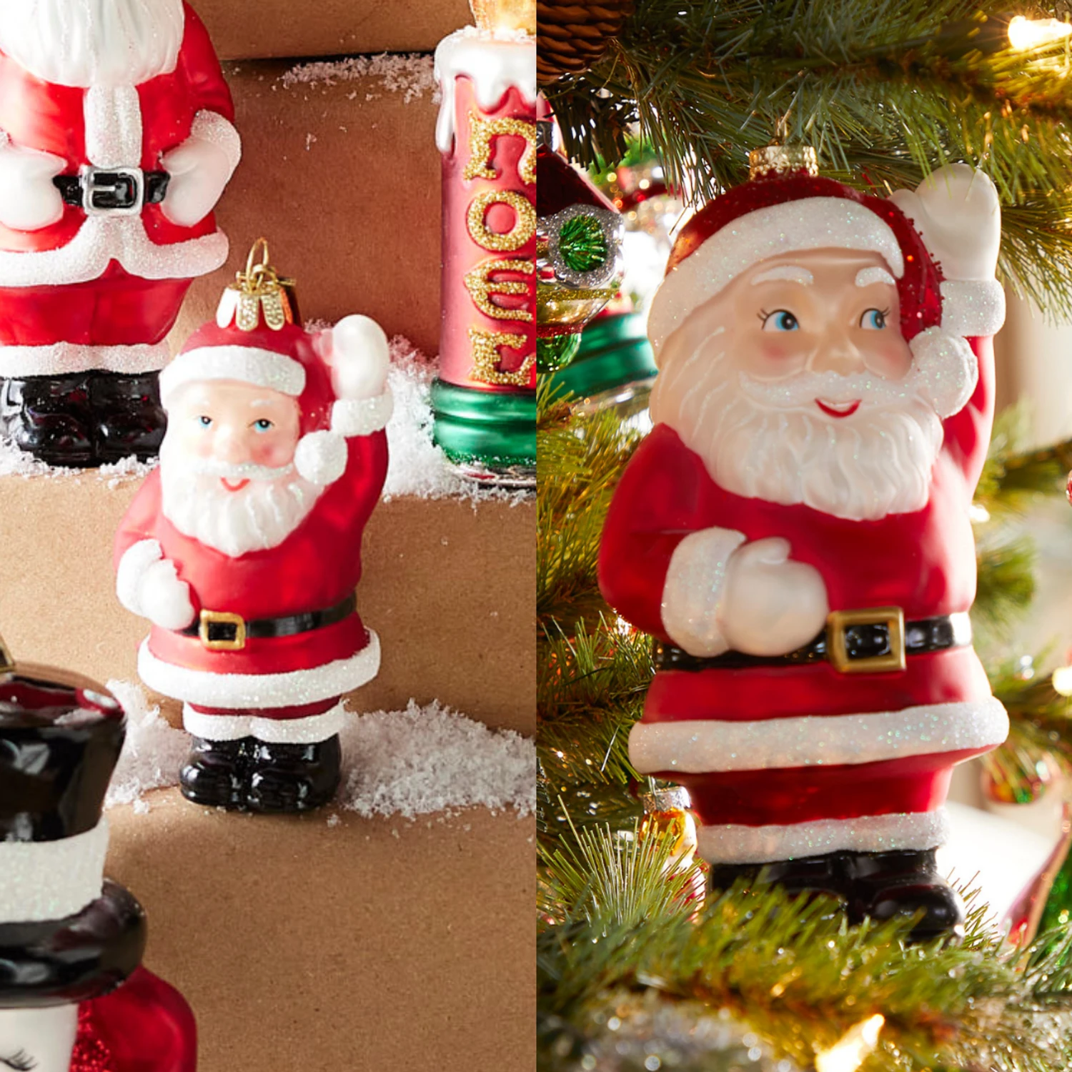 Raz Eric Cortina 3.5" or 8" Waving Santa Blow Mold Glass Christmas Ornament Raz Eric Cortina 3.5" Or 8" Waving Santa Blow Mold Glass Christmas Ornament -The Jolly Christmas Shop Untitled design 41 51188.1691093519