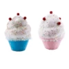 December Diamonds 10" Blue Or Pink Cupcake Christmas Ornament