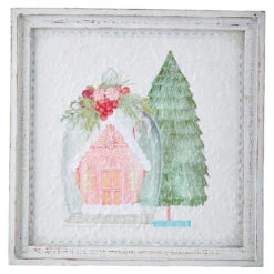 Raz 14" Peppermint Parlor Textured Paper Framed Christmas Wall Art 4159152 -The Jolly Christmas Shop api1bvf2r 90646.1646091962