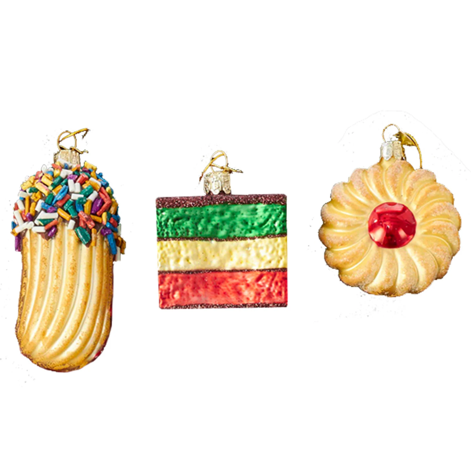 Kurt Adler 2.5" Noble Gems Set of 3 Cookies Glass Christmas Ornament NB1199 Kurt Adler 2.5" Noble Gems Set Of 3 Cookies Glass Christmas Ornament NB1199 -The Jolly Christmas Shop api3wgrim 69223.1646091897