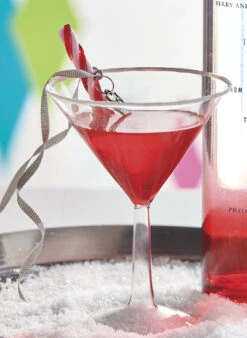 Raz Eric Cortina 5.75" Christmas Cocktail Glass Ornament 3953029