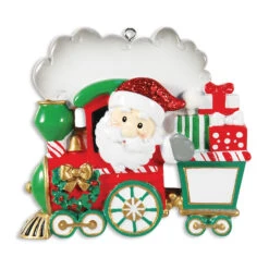 3.5" Santa In Train Personalized Christmas Ornament OR1260-2