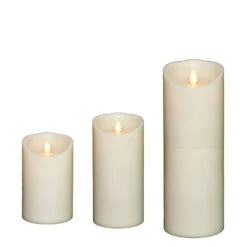 Liown 3.5" X 5", 7", Or 9" Moving Flame Ivory-Vanilla Scented Pillar Battery Candle -The Jolly Christmas Shop api66rlja 13754.1646091890