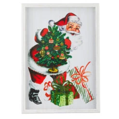 Raz 22" Santa Shadow Box Framed Print Christmas Sign Wall Decoration 4144599 -The Jolly Christmas Shop api77qmxi 06666.1646091905