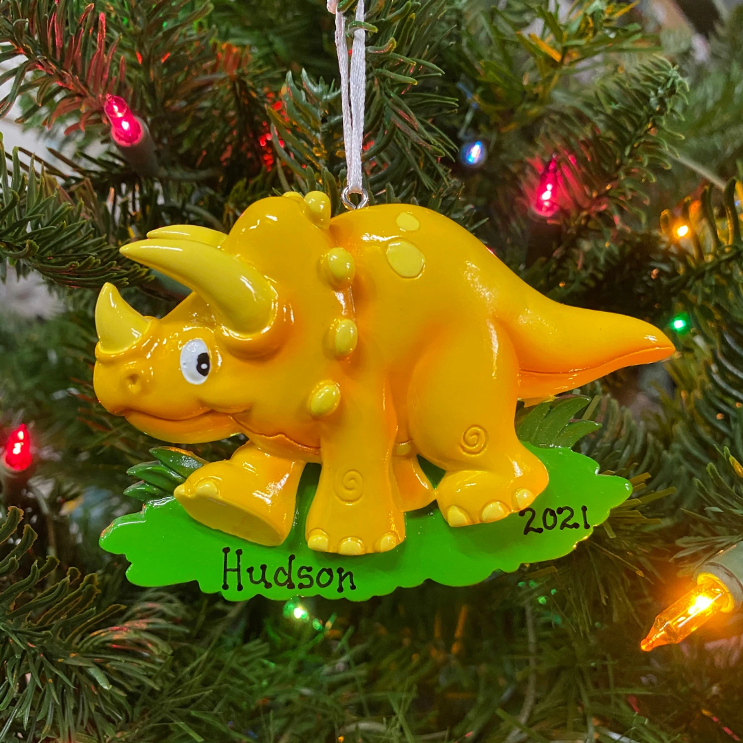 Orange Triceratops Dinosaur Personalized Christmas Ornament OR816-C Orange Triceratops Dinosaur Personalized Christmas Ornament OR816-C -The Jolly Christmas Shop api9hyqpf 32654.1646091951