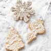 Raz Set Of 3 White Icing Gingerbread Cookies Christmas Ornaments 4110246