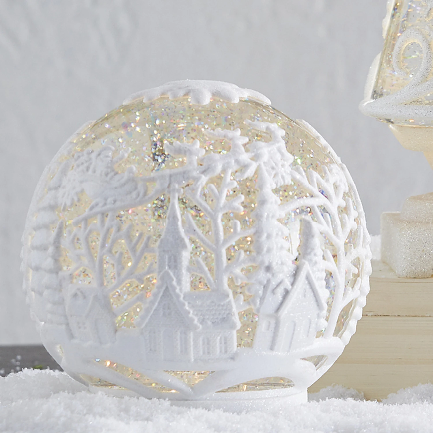Raz 6.25" Town Scene Glittered Embossed LED Lighted Water Globe Christmas Decoration 4119076 Raz 6.25" Town Scene Glittered Embossed LED Lighted Water Globe Christmas Decoration 4119076 -The Jolly Christmas Shop apicrgwsg 04193.1646091891