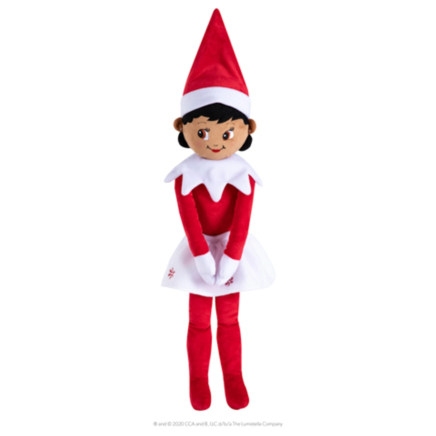 Elf On The Shelf 27" Huggable African American Girl Elf Elf On The Shelf 27" Huggable African American Girl Elf -The Jolly Christmas Shop