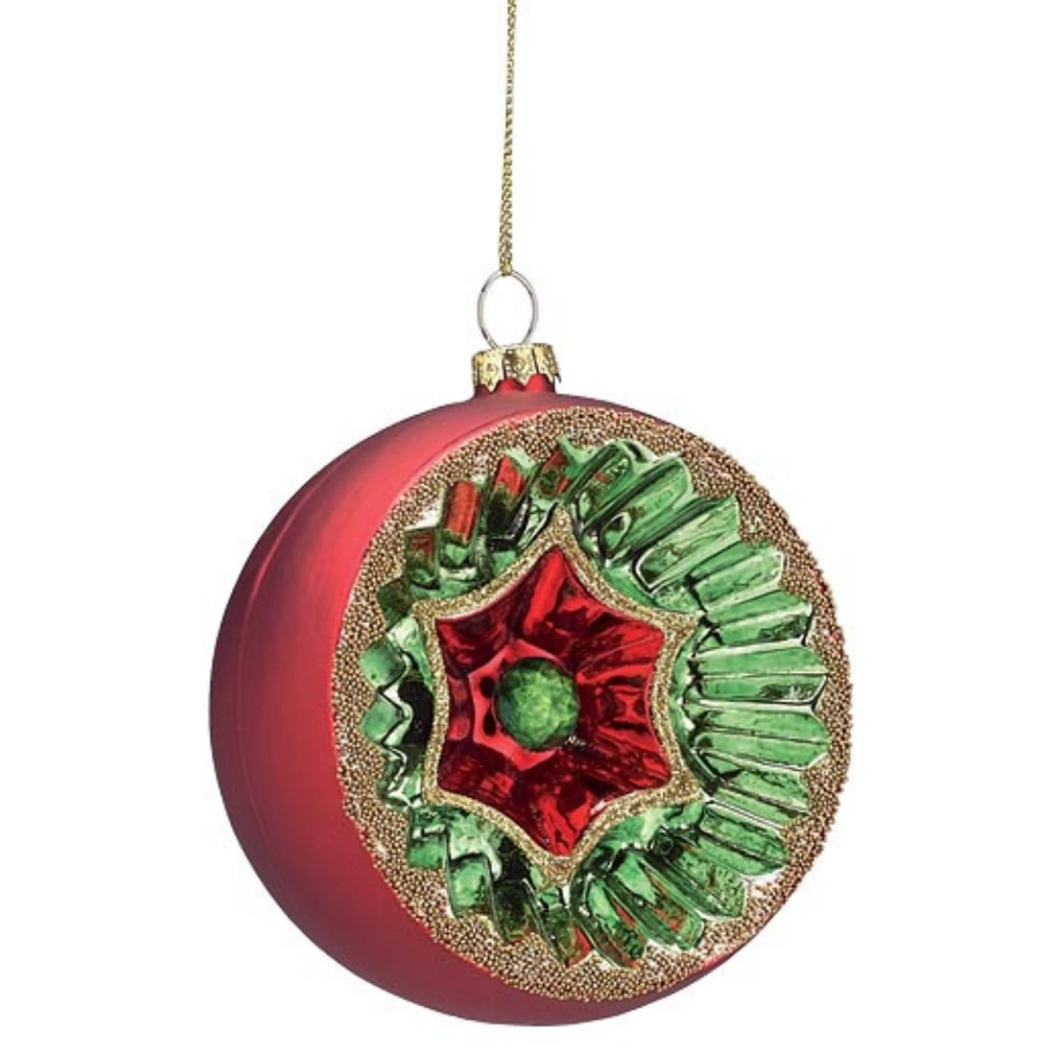 4" Red and Green Reflector Glass Ball Christmas Ornaments 9741891 4" Red And Green Reflector Glass Ball Christmas Ornaments 9741891 -The Jolly Christmas Shop