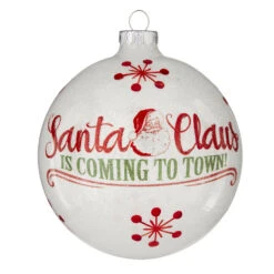 Raz 5" Santa Claus Ball Glass Christmas Ornament 4124530