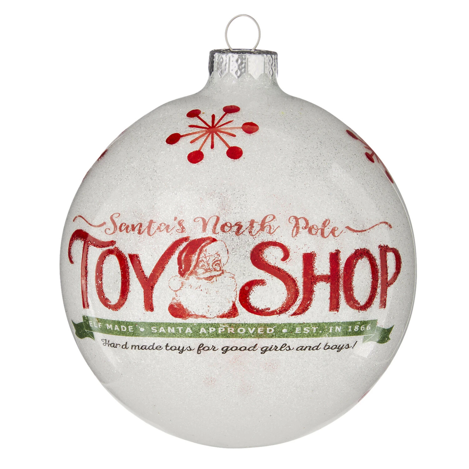 Raz 4.75" North Pole Toy Shop Glass Ball Christmas Ornament 4124529 Raz 4.75" North Pole Toy Shop Glass Ball Christmas Ornament 4124529 -The Jolly Christmas Shop apifsp121 56301.1646091930