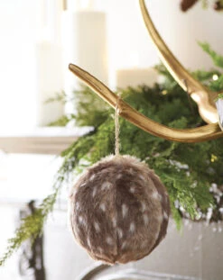 Raz 5" Fawn Faux Fur Christmas Ornament 4116374