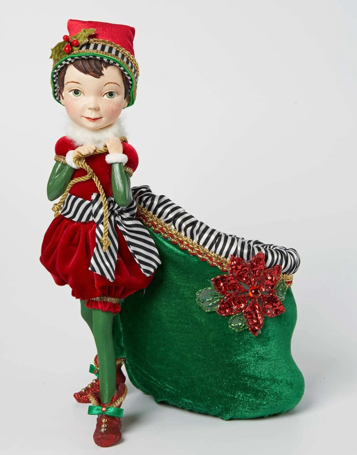 Katherine's Collection 12.5" Merry and Bright Elf with Bag Christmas Decorations 28-128276 Katherine's Collection 12.5" Merry And Bright Elf With Bag Christmas Decorations 28-128276 -The Jolly Christmas Shop apihzyrna 38876.1646091890
