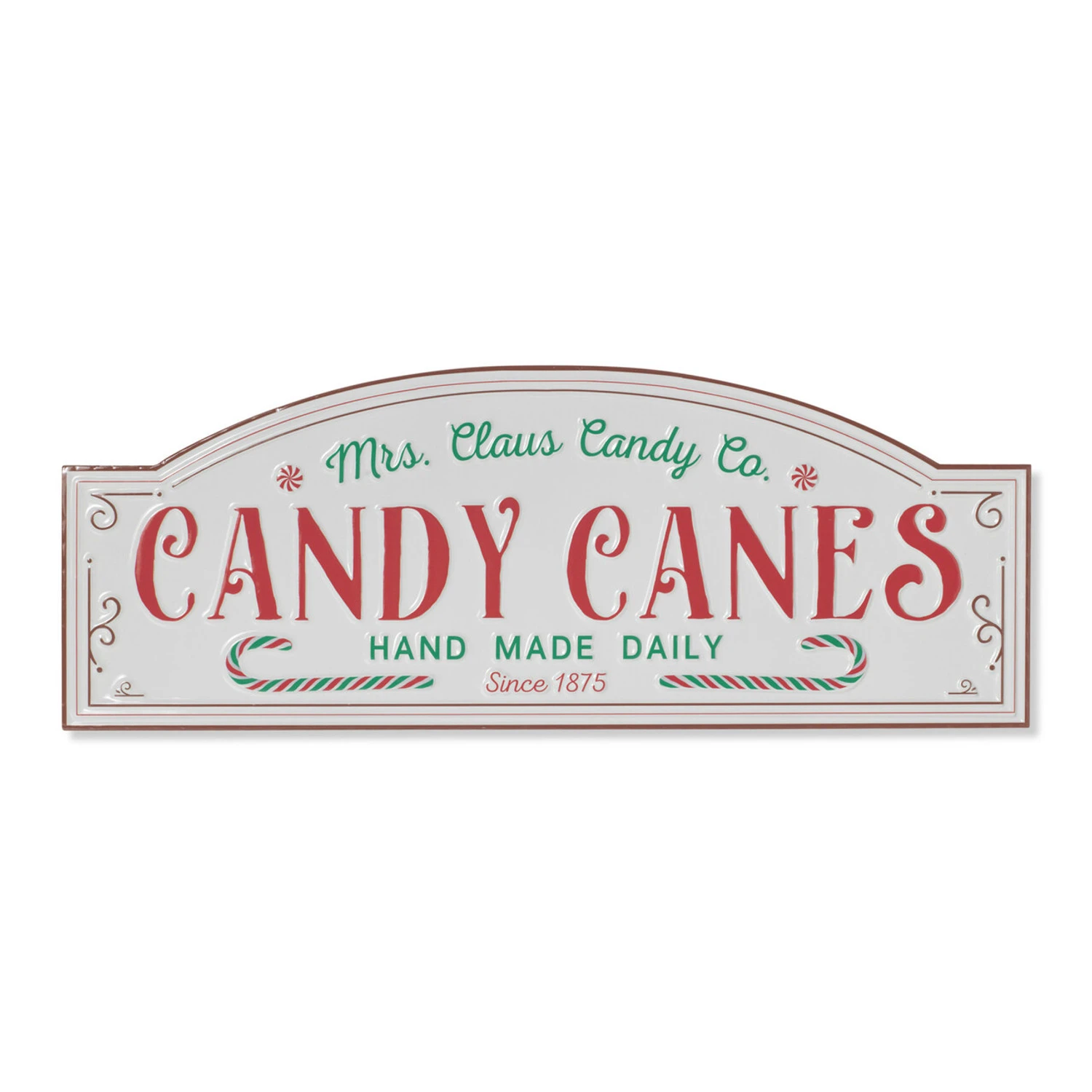 28" Metal Embossed Candy Cane Christmas Sign 2604200 28" Metal Embossed Candy Cane Christmas Sign 2604200 -The Jolly Christmas Shop apijasbge 42015.1646091879