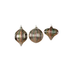4.5" 100MM Iridescent Glass Ball Christmas Ornament 2616630
