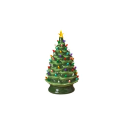 24" Battery Operated Lighted Ceramic Christmas Tree Figure 2596330