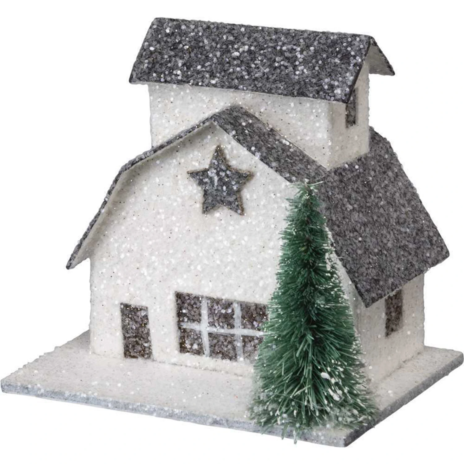 Primitives By Kathy Glittered Barn and Houses Sitter Set 104279 Primitives By Kathy Glittered Barn And Houses Sitter Set 104279 -The Jolly Christmas Shop