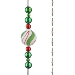 Raz 6.5' Green And Red Peppermint Swirl Christmas Tree Garland G4122853