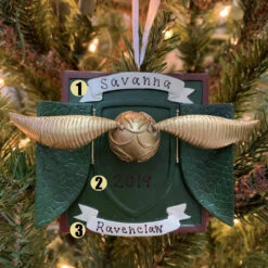 Hallmark 3" Harry Potter Golden Snitch Personalized Christmas Ornament 3HCM1000