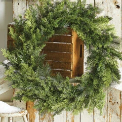 Raz 28" Cedar Pine Greenery Christmas Wreath W4102412