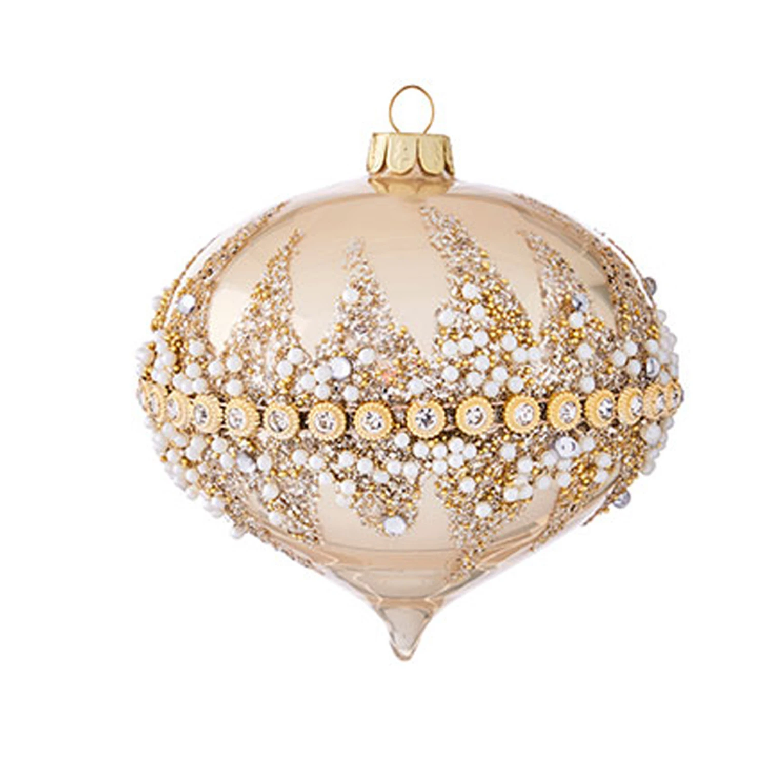 Raz 6" Gold Beaded Glass Christmas Ornament 4022874 Raz 6" Gold Beaded Glass Christmas Ornament 4022874 -The Jolly Christmas Shop apio92cyc 30977.1646091885