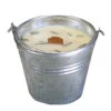 Bedrock Tree Farm Natural Fir Needle Wood Wick Soy Candle In Galvanized Pail P12G