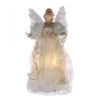Kurt Adler 14" Fiber-Optic Ivory And Gold Animated LED Angel Christmas Tree Topper UL2173LED