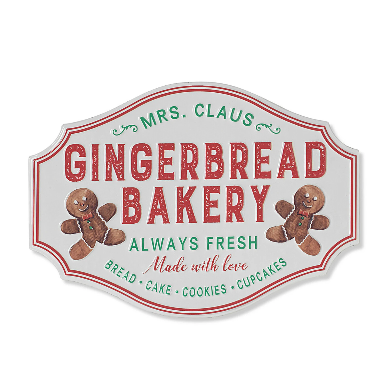 18" Metal Embossed Metal Gingerbread Christmas Sign 2604190 18" Metal Embossed Metal Gingerbread Christmas Sign 2604190 -The Jolly Christmas Shop apiqipmtv 59154.1646091913