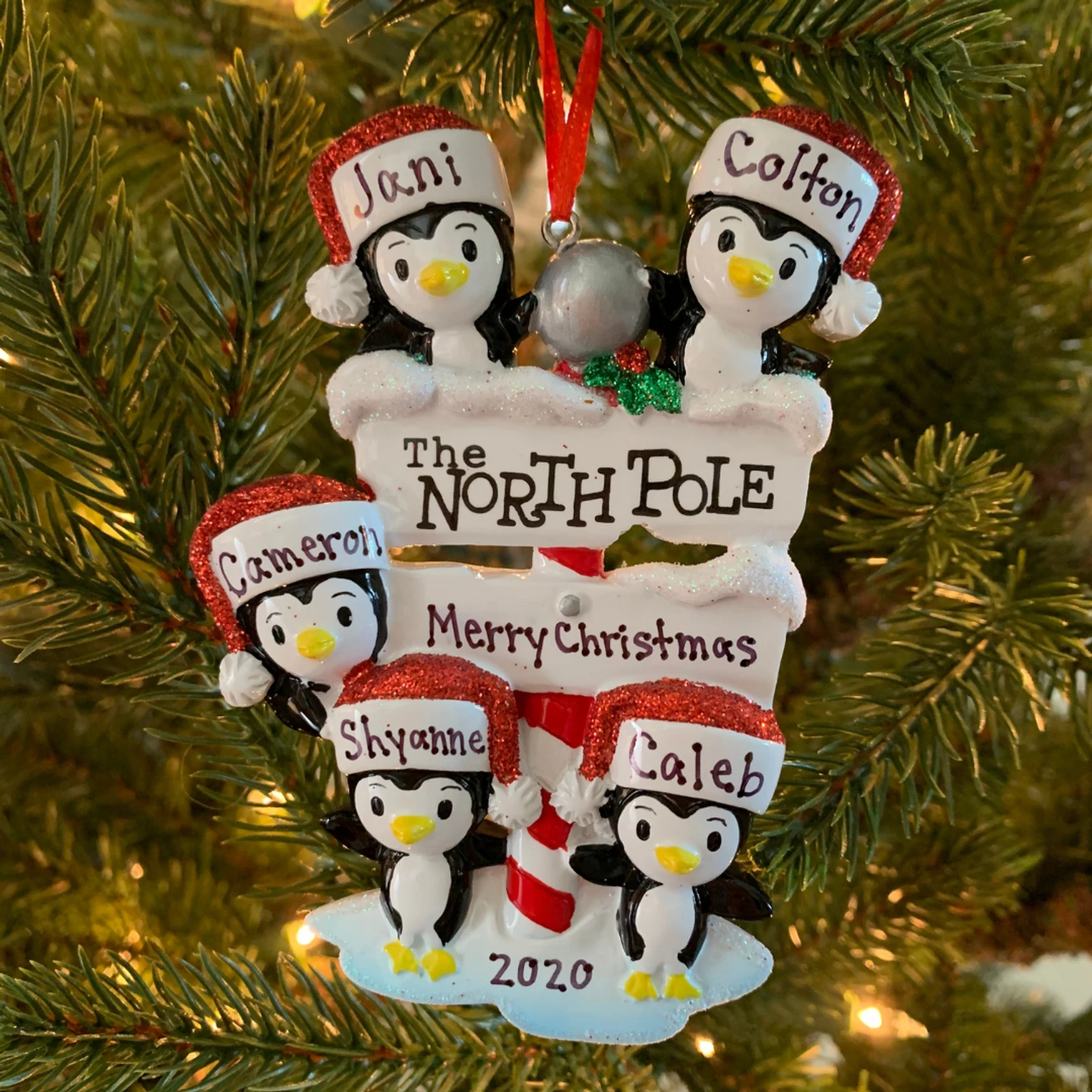 Penguin Family of 5 at The North Pole Personalized Christmas Ornament OR1739-5 Penguin Family Of 5 At The North Pole Personalized Christmas Ornament OR1739-5 -The Jolly Christmas Shop apirfsbzm 56295.1646091877