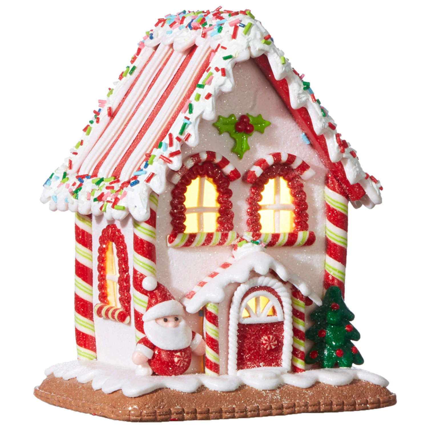 Raz 7.25" Battery Operated LED Lighted Claydough Gingerbread House Christmas Figure 4016097 Raz 7.25" Battery Operated LED Lighted Claydough Gingerbread House Christmas Figure 4016097 -The Jolly Christmas Shop apirmskk9 68294.1646091951