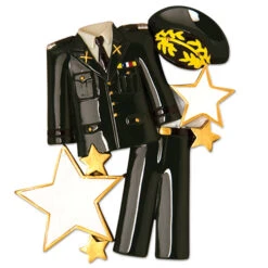Armed Services Army Uniform Personalized Christmas Ornament -The Jolly Christmas Shop apirydmzq 89108.1646091886