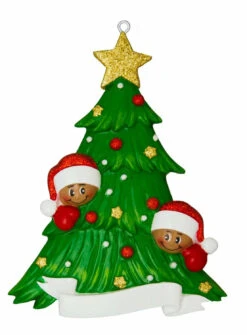 African American Christmas Tree Couple Personalized Christmas Ornament AA827-2 -The Jolly Christmas Shop apisonvtt 42823.1646091875